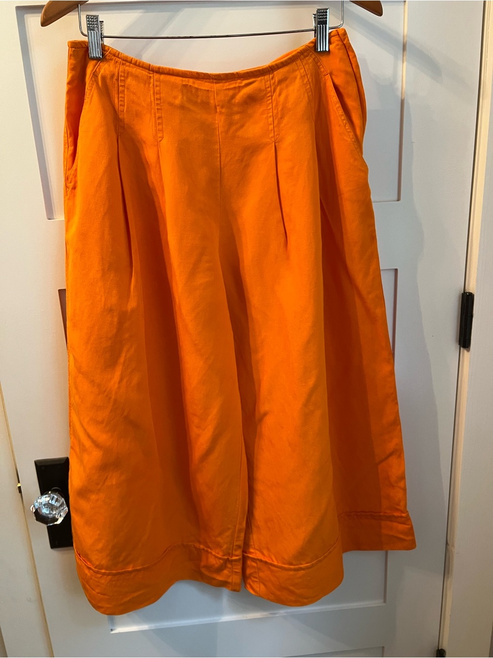 Maeve Bright Orange Wide Leg Culottes 8